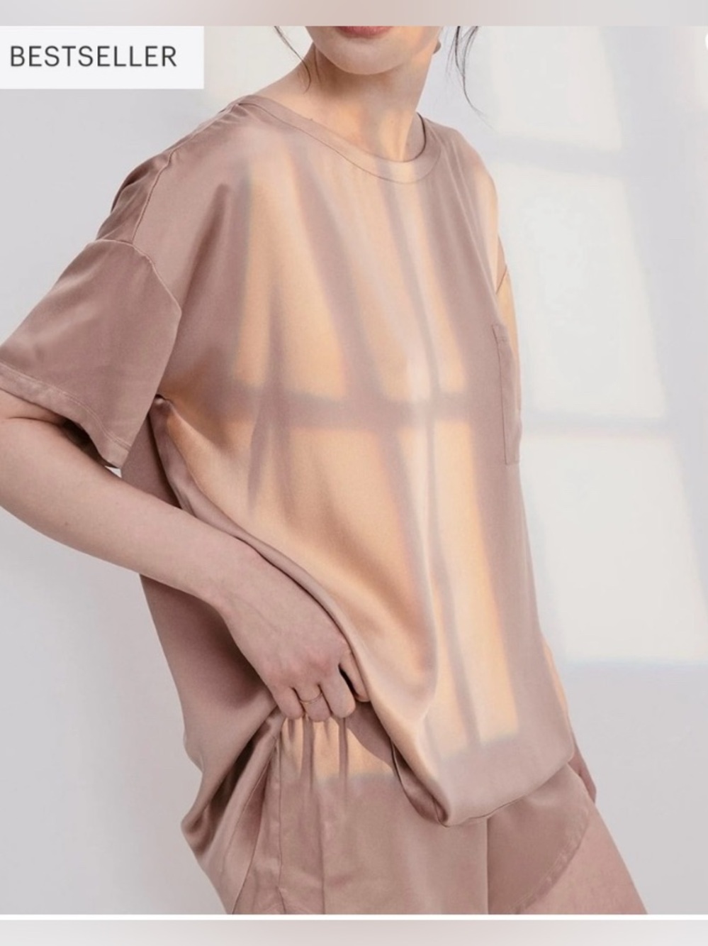 Lunya Washable Silk Tee Short Set